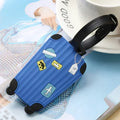 Étiquette de Bagage Silicone - Motifs Voyage au Choix