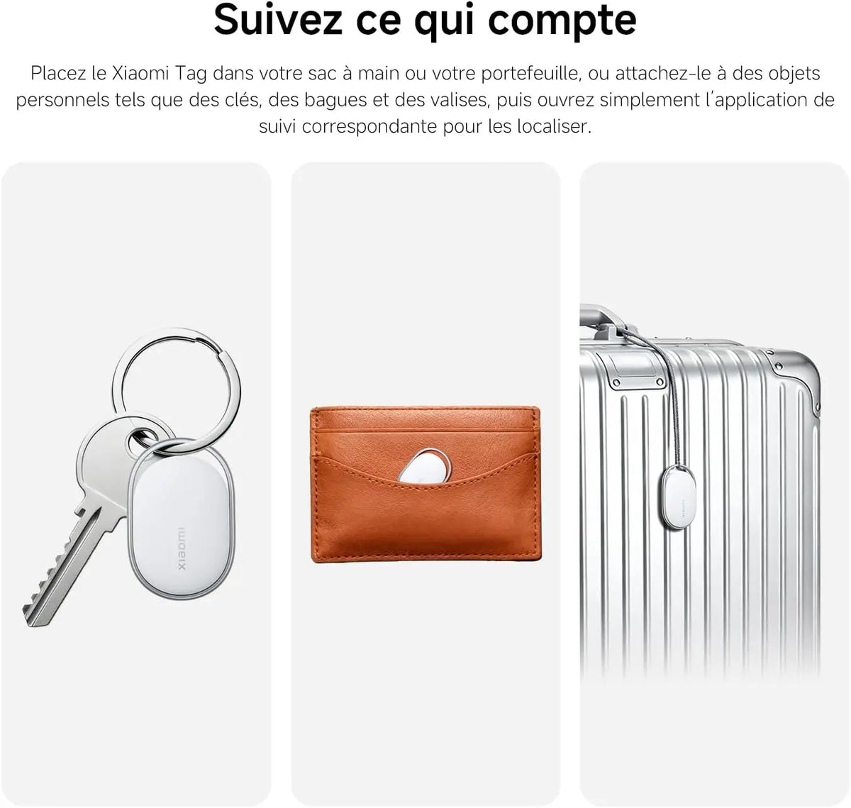 Xiaomi Tag - Traceur Bluetooth Compatible Apple Find My & Google Find Hub