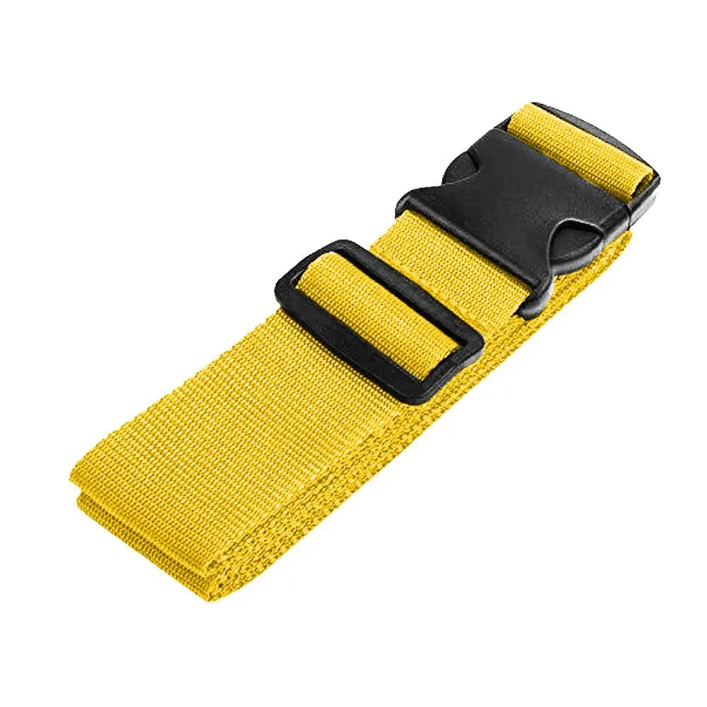 Sangle de valise réglable jaune moutarde avec boucle simple