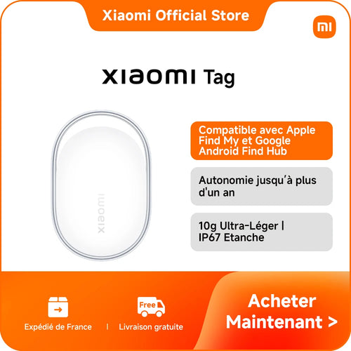 Xiaomi Tag - Traceur Bluetooth Compatible Apple Find My & Google Find Hub