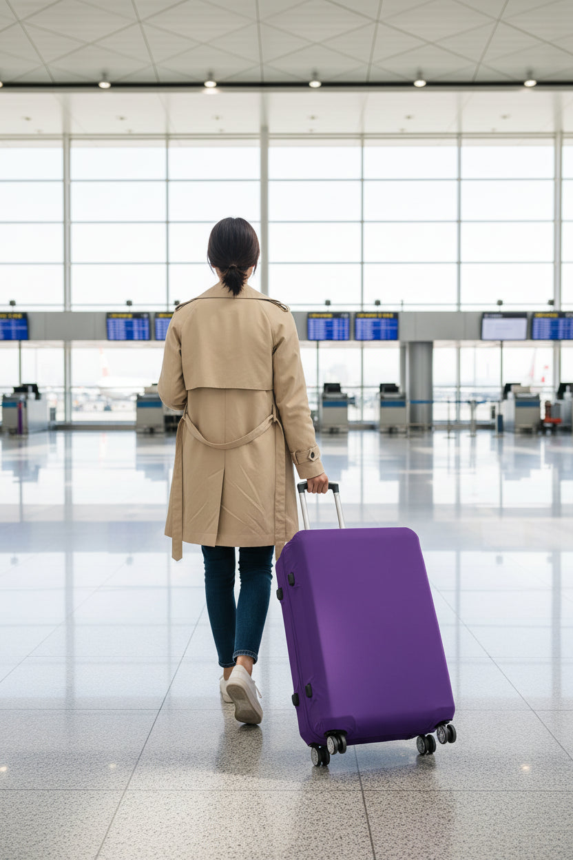 Housse de valise Valisora unie, coloris Violet