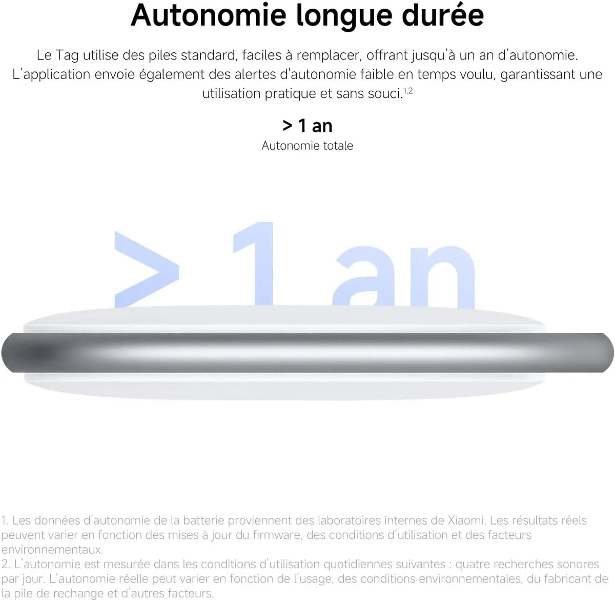 Xiaomi Tag - Traceur Bluetooth Compatible Apple Find My & Google Find Hub