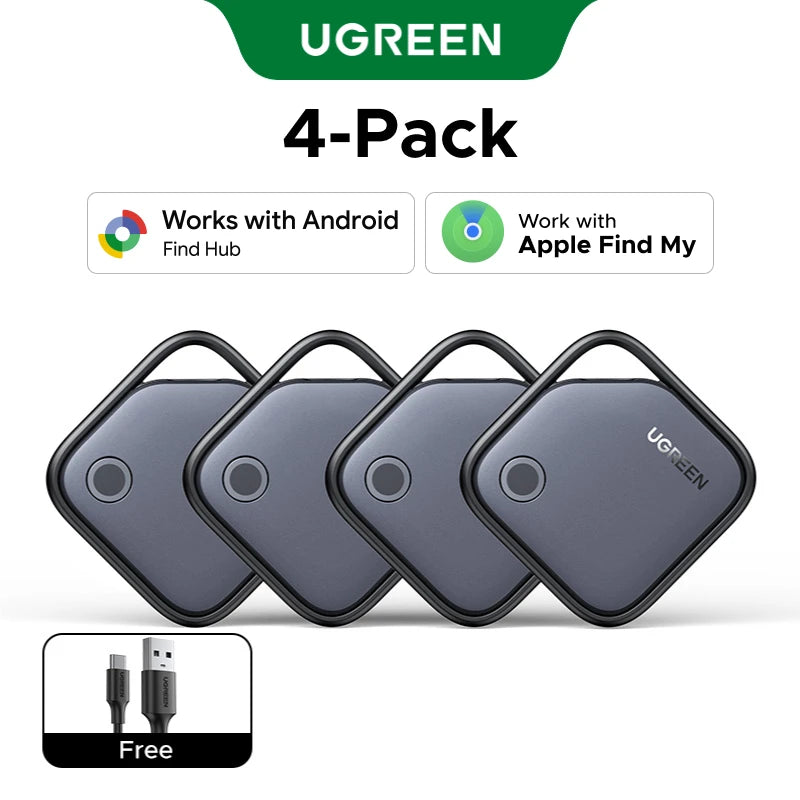 UGREEN FineTrack Duo - Traceur Bluetooth Rechargeable Compatible Apple Find My & Google Find Hub