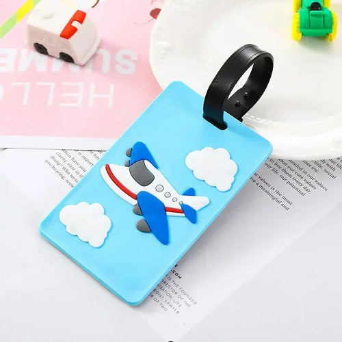 Étiquette de Bagage Silicone - Motifs Voyage au Choix