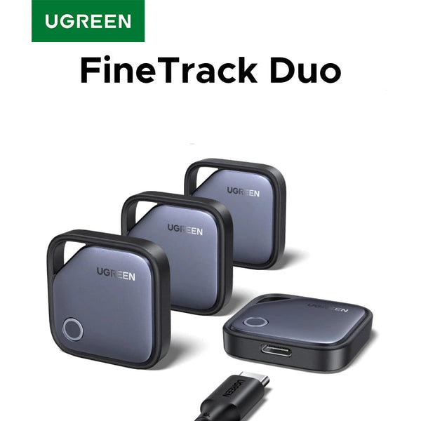 UGREEN FineTrack Duo - Traceur Bluetooth Rechargeable Compatible Apple Find My & Google Find Hub