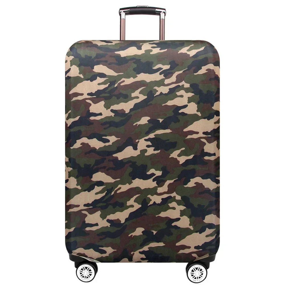 Housse de valise Valisora motif Camouflage sur fond blanc