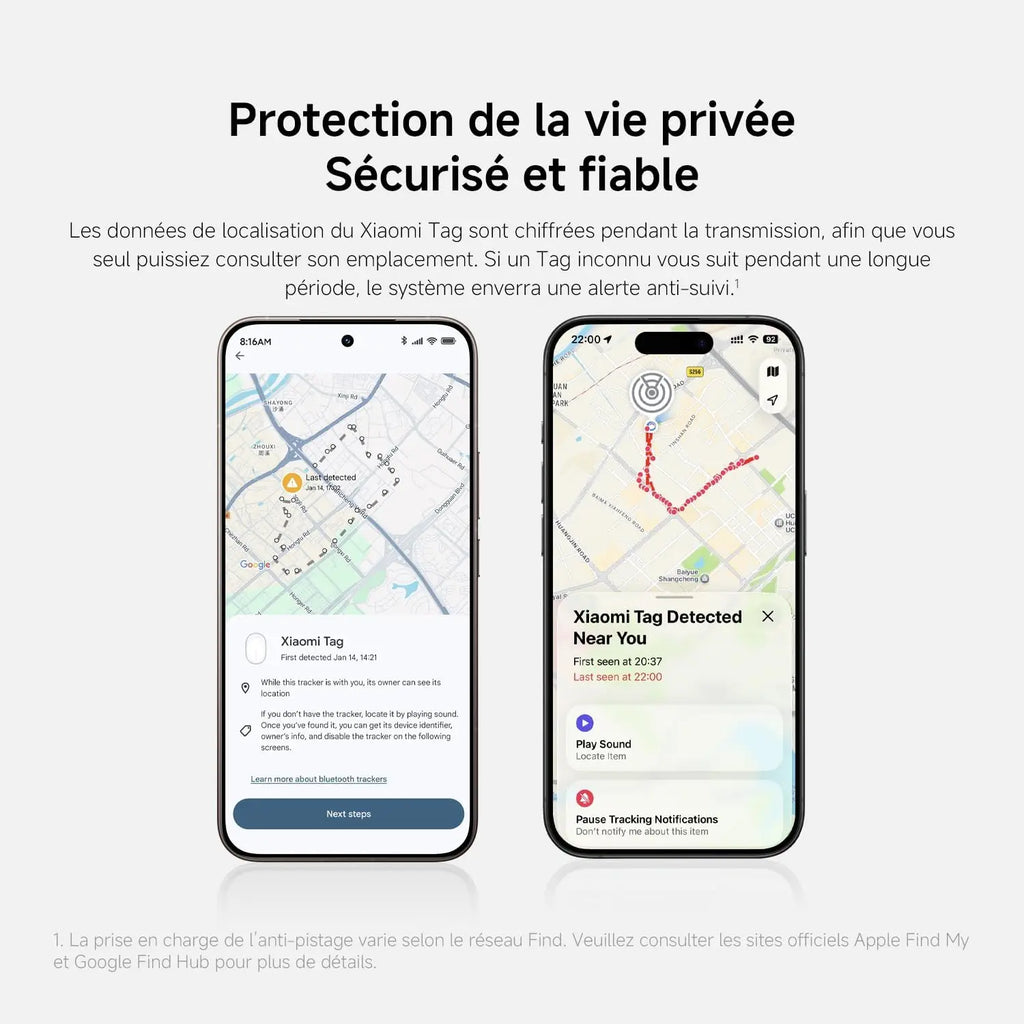 Xiaomi Tag - Traceur Bluetooth Compatible Apple Find My & Google Find Hub
