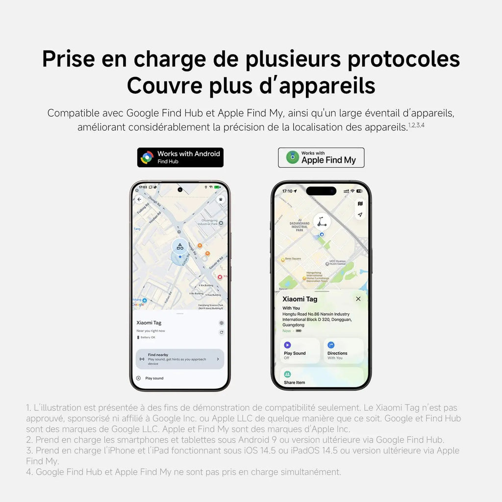 Xiaomi Tag - Traceur Bluetooth Compatible Apple Find My & Google Find Hub