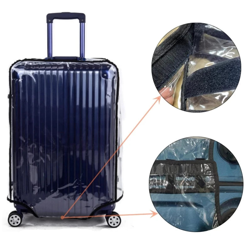 Housse de Valise Transparente PVC Imperméable et Anti-Rayures