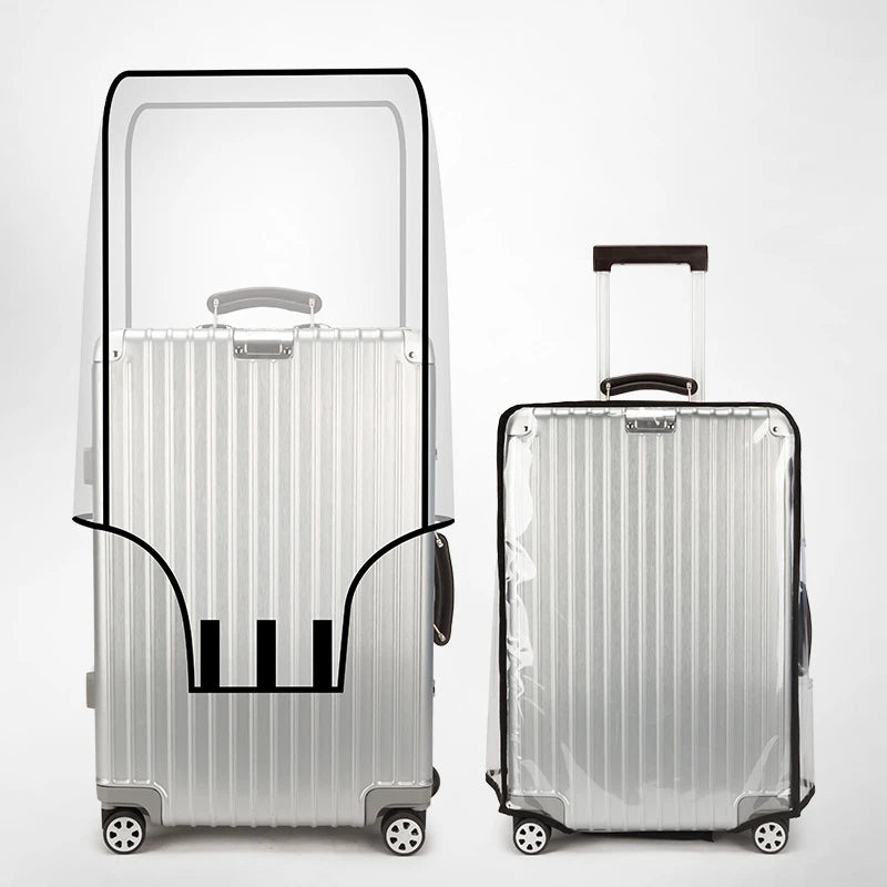 Housse de Valise Transparente PVC Imperméable et Anti-Rayures