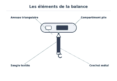 Les éléments de la balance à bagages numérique